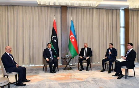 İlham Əliyev Liviya Dövləti Prezident Şurasının sədri ilə görüşüb - YENİLƏNİB
