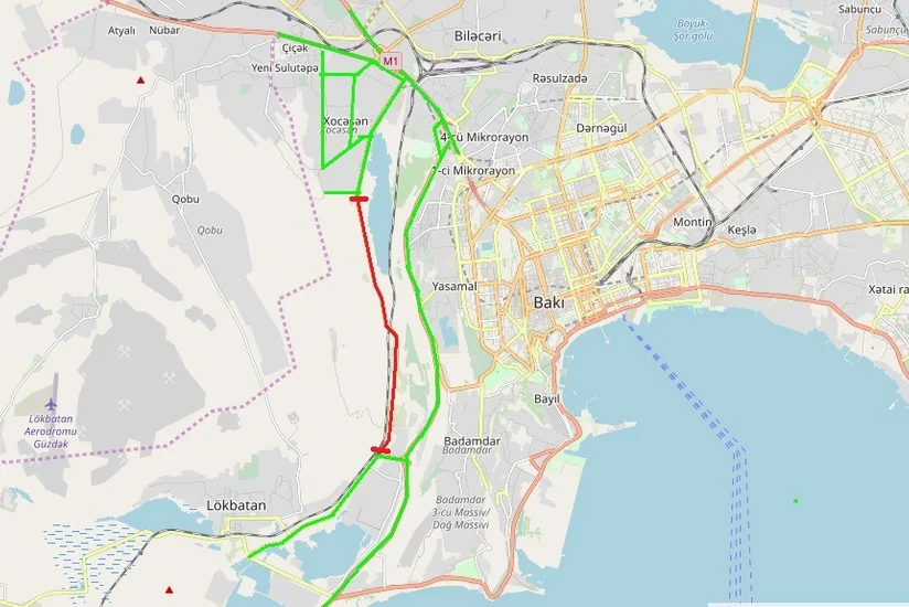 Xocahəsən-Lökbatan avtomobil yolunda hərəkət məhdudlaşdırılacaq