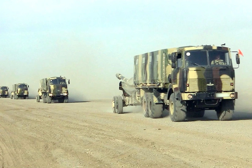 Classes are held with artillery units of Azerbaijani Army