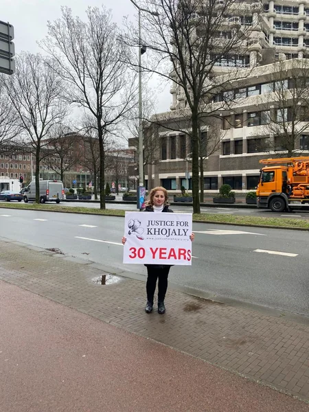Azerbaijanis hold rally in front of Dutch parliament, Armenian embassy in Hague