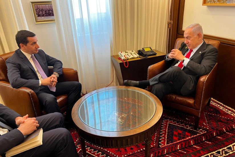 Hikmət Hacıyev Benyamin Netanyahu ilə görüşüb