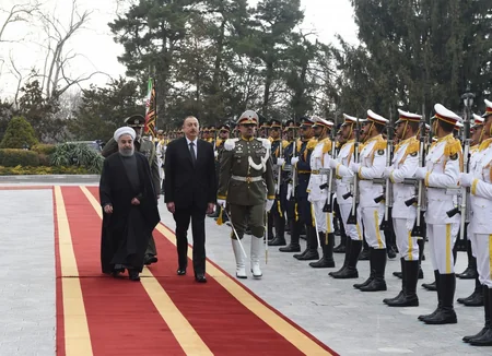 İlham Əliyevin Tehranda rəsmi qarşılanma mərasimi olub