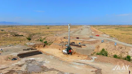 Ağdam-Füzuli avtomobil yolunun inşası sürətlə davam edir