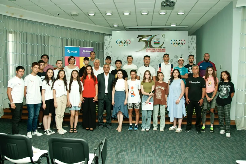 MOK-da Avropa Yeniyetmələrinin XVI Yay Olimpiya Festivalı iştirakçıları ilə görüş keçirilib