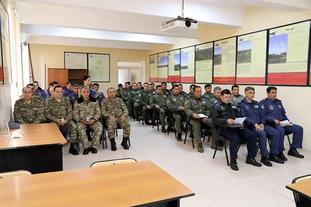 Azerbaijan Air Force aircraft carry out training flights