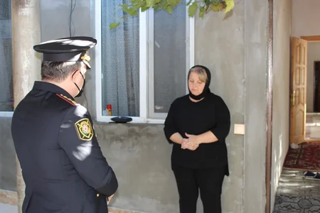 Qax polisinin əməkdaşları şəhid ailələrini ziyarət edib