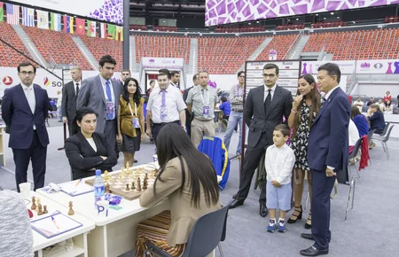 Arzu Aliyeva visits Baku Chess Olympiad venue, reviewed playing hall