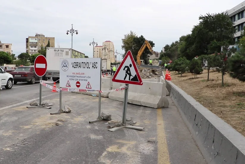 Moskva prospektində keçid yol bağlanıb
