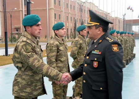 A group of Azerbaijani peacekeepers sent to Afghanistan