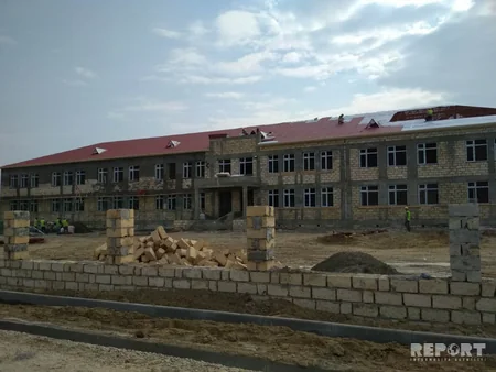 Ağcabədidə məcburi köçkünlər üçün fərdi yaşayış evləri tikilir - FOTOREPORTAJ