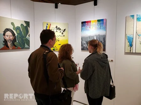 Azərbaycan UNESCO-nun baş qərargahında keçirilən rəsm sərgisində təmsil olunur - FOTO