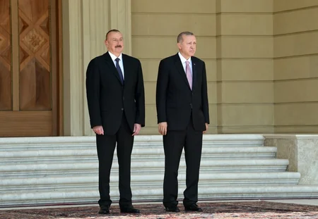 Türkiyə Prezidentinin rəsmi qarşılanma mərasimi olub