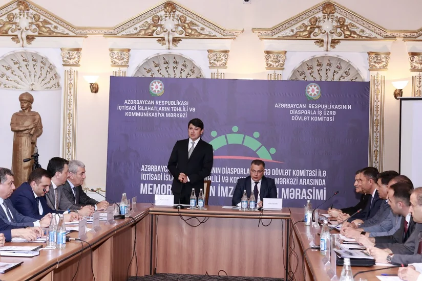 Diaspor Komitəsi ilə İqtisadi İslahatların Təhlili və Kommunikasiya Mərkəzi arasında Memorandum imzalanıb