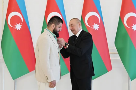 President Ilham Aliyev receives Azerbaijani athletes who won medals at Paris Summer Olympic Games and their coaches - UPDATED
