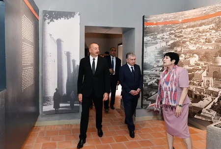 President Ilham Aliyev views Nurullaboy Palace Complex in city Khiva