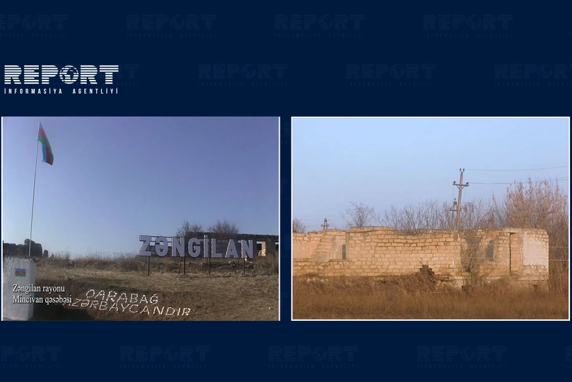 Footage of Minjivan settlement of Zangilan