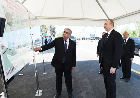 Prezident Xaçmazda avtomobil yolunun açılışında iştirak edib - YENİLƏNİB