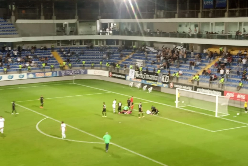 Makkabinin qapıçısının Neftçi ilə oyunda başı yarılıb