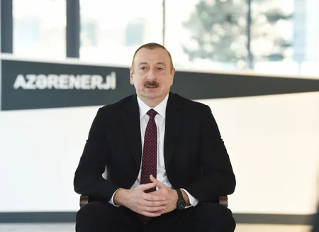 Президент Ильхам Алиев принял участие в открытии комплекса ОАО Азерэнержи