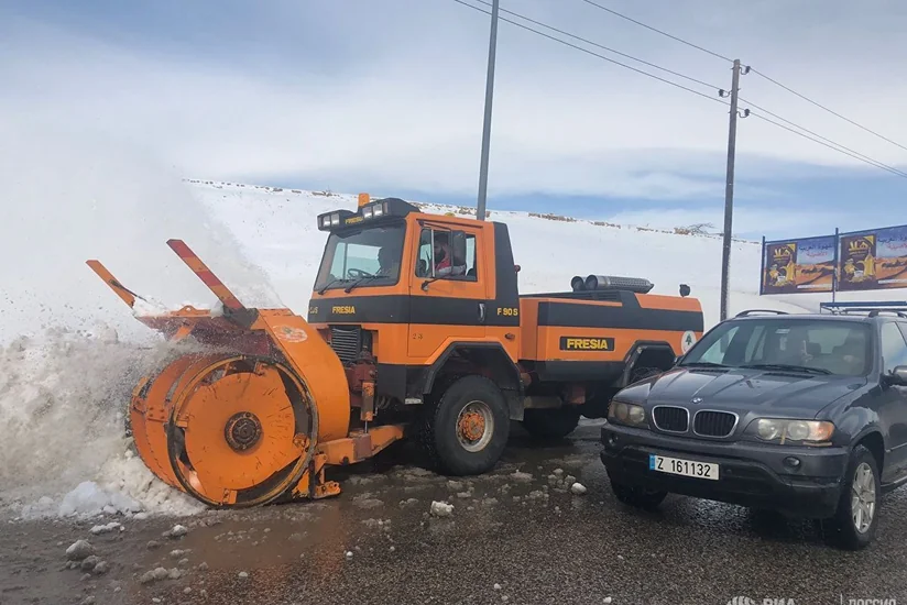 Suriyanın paytaxtı Dəməşqə güclü qar yağıb
