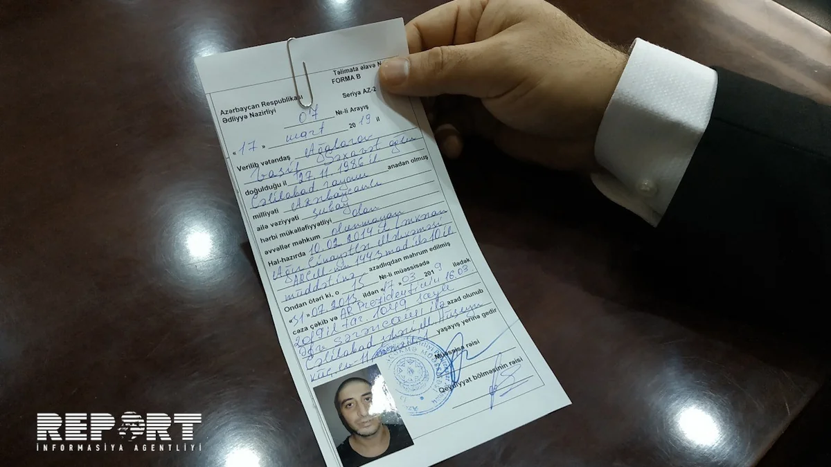 Əfv sərəncamı 15 saylı ciddi rejimli cəzaçəkmə müəssisəsində də icra olunub