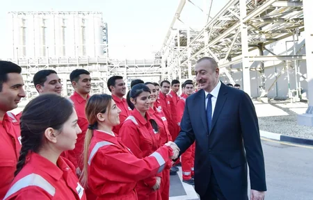 Prezident İlham Əliyev Sumqayıtda “SOCAR Polymer”in yüksək sıxlıqlı polietilen zavodunun açılışında iştirak edib - YENİLƏNİB-2