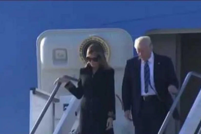 Melanya Tramp yenidən ərini pis vəziyyətdə qoyub - VİDEO