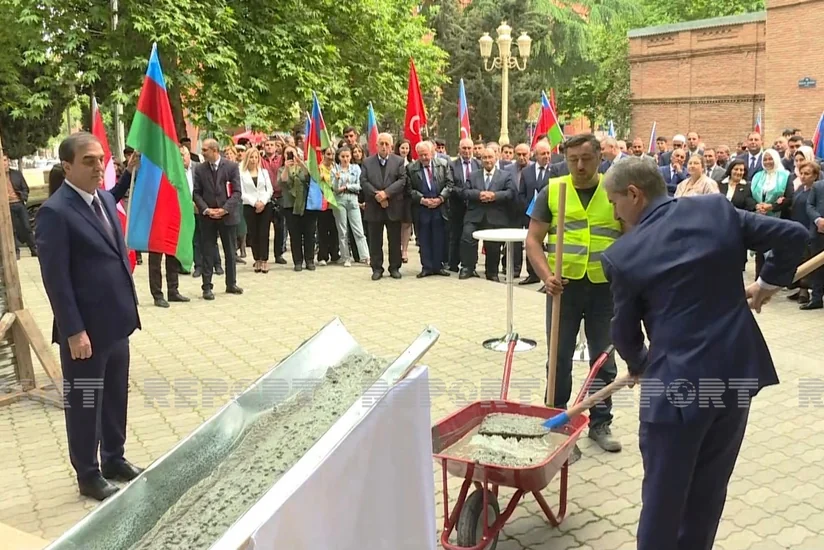 Gəncədə Qafqaz İslam Ordusu şəhidlərinin xatirəsinə ucaldılacaq abidənin təməli qoyulub