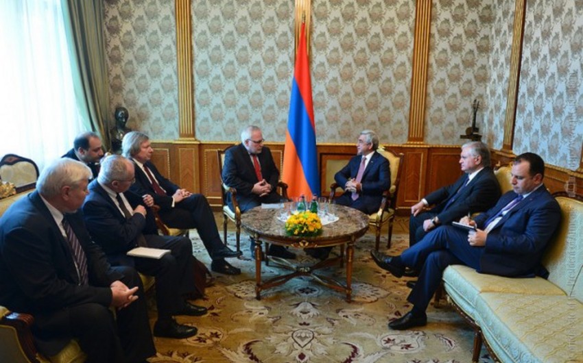Minsk qrupunun həmsədrləri Ermənistan prezidenti ilə görüşüblər