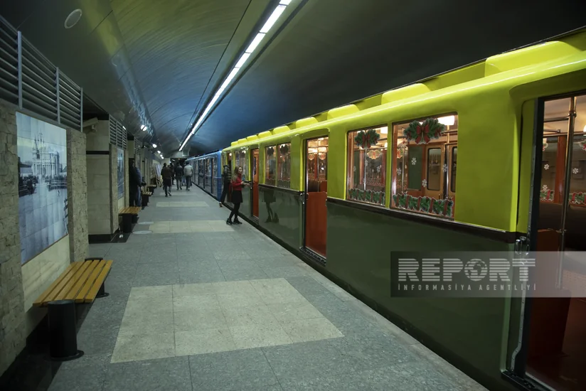 Bakı metrosunda retro vaqonların növbəti nümayişinə başlanılıb