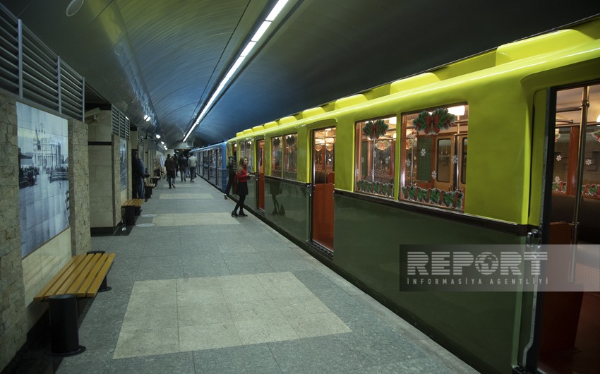 Bakı metrosunda retro vaqonların növbəti nümayişinə başlanılıb