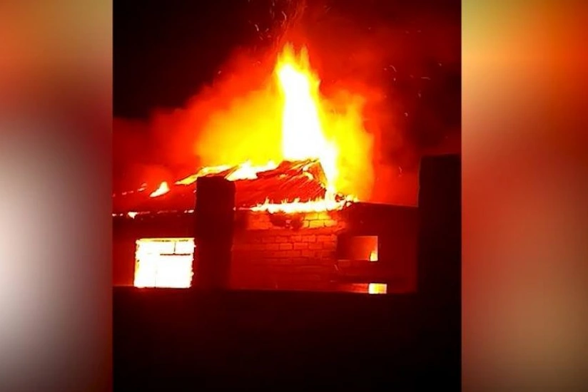 В Имишли сгорел частный дом - ВИДЕО