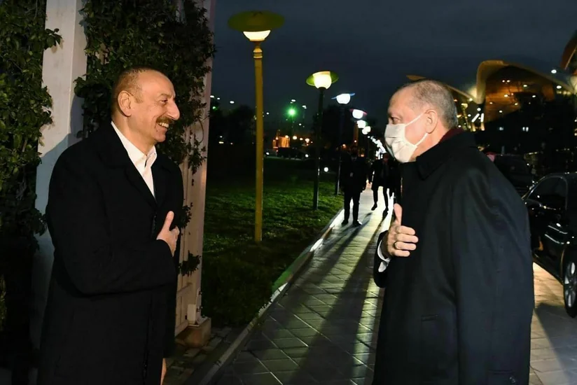 İlham Əliyev və Rəcəb Tayyib Ərdoğan birgə şam ediblər