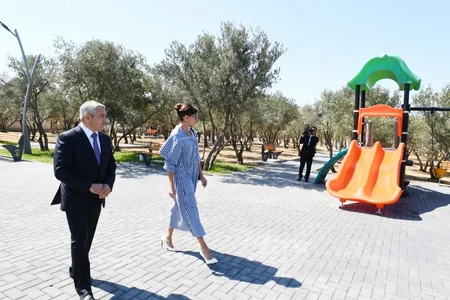 First Vice-President Mehriban Aliyeva viewed newly-built recreation park in Kurdakhani