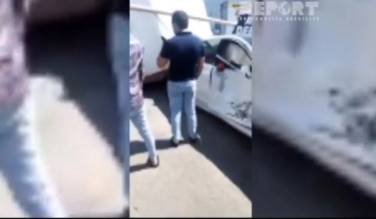 Bakıda yük avtomobilinin gəlin maşını üzərinə aşması ilə bitən qəzanın görüntüləri yayılıb - VİDEO