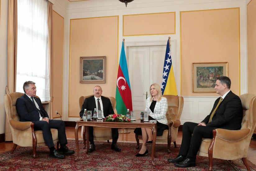 Ilham Aliyev holds meeting with Chairwoman and members of Presidency of Bosnia and Herzegovina in Sarajevo