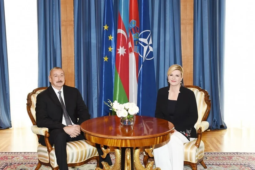 Azerbaijani, Croatian presidents hold one-on-one meeting