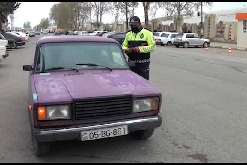 Yol polisi Qərb rayonlarında reyd keçirdi - FOTO