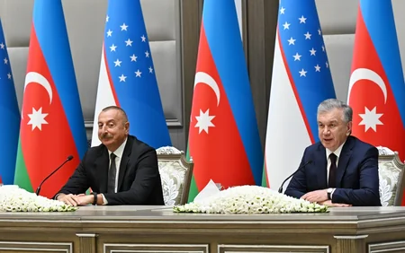 Presidents of Azerbaijan and Uzbekistan make press statements