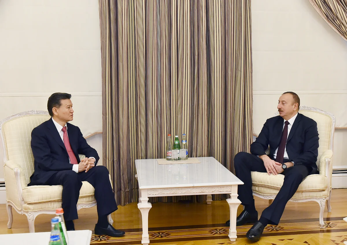 Azerbaijani President Ilham Aliyev receives FIDE President - UPDATED