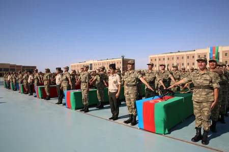 Gənc əsgərlərin andiçmə mərasimi keçirilib