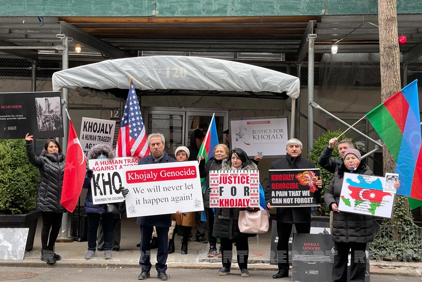 В Нью-Йорке прошла акция Справедливость к Ходжалы