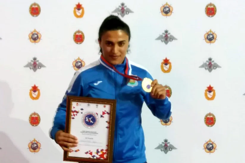 Azərbaycanın qadın güləşçisi hərbçilər arasında dünya çempionatında qızıl medal qazanıb