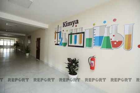 Kürdəxanıda tikilən yeni məktəbdən - REPORTAJ