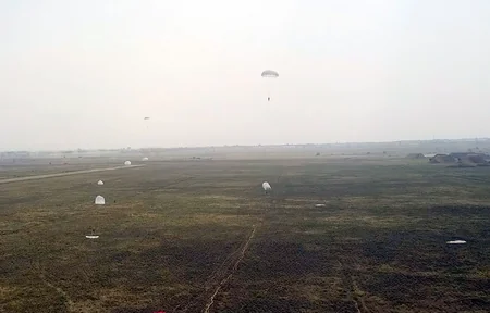 Air Force units conduct parachute training