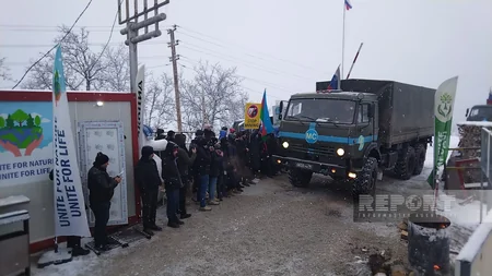 Bu gün Xankəndi-Laçın yolunda sülhməramlıların 43 avtomobili maneəsiz keçib - VİDEO - YENİLƏNİB-7