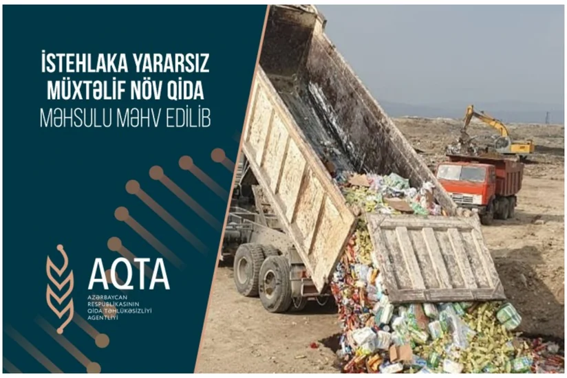 İstehlaka yararsız 19 ton qida məhsulu məhv edilib