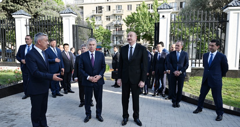 Presidents Ilham Aliyev and Shavkat Mirziyoyev attended inauguration of Uzbekistan’s new embassy building in Azerbaijan