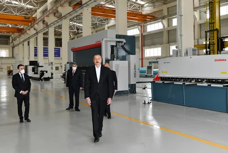 Prezident Hacıqabul Sənaye Məhəlləsinin açılışında iştirak edib - YENİLƏNİB