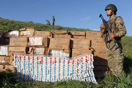 ​Türkiyədə terrorçu PKK-ya məxsus 5 milyon qutu siqaret müsadirə edilib